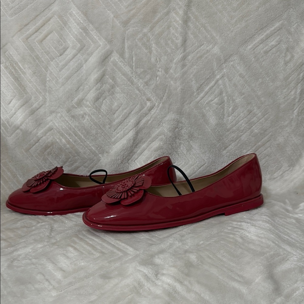 NWOT Coach Red Patent Leather Flats size 7.5B - Picture 4 of 9